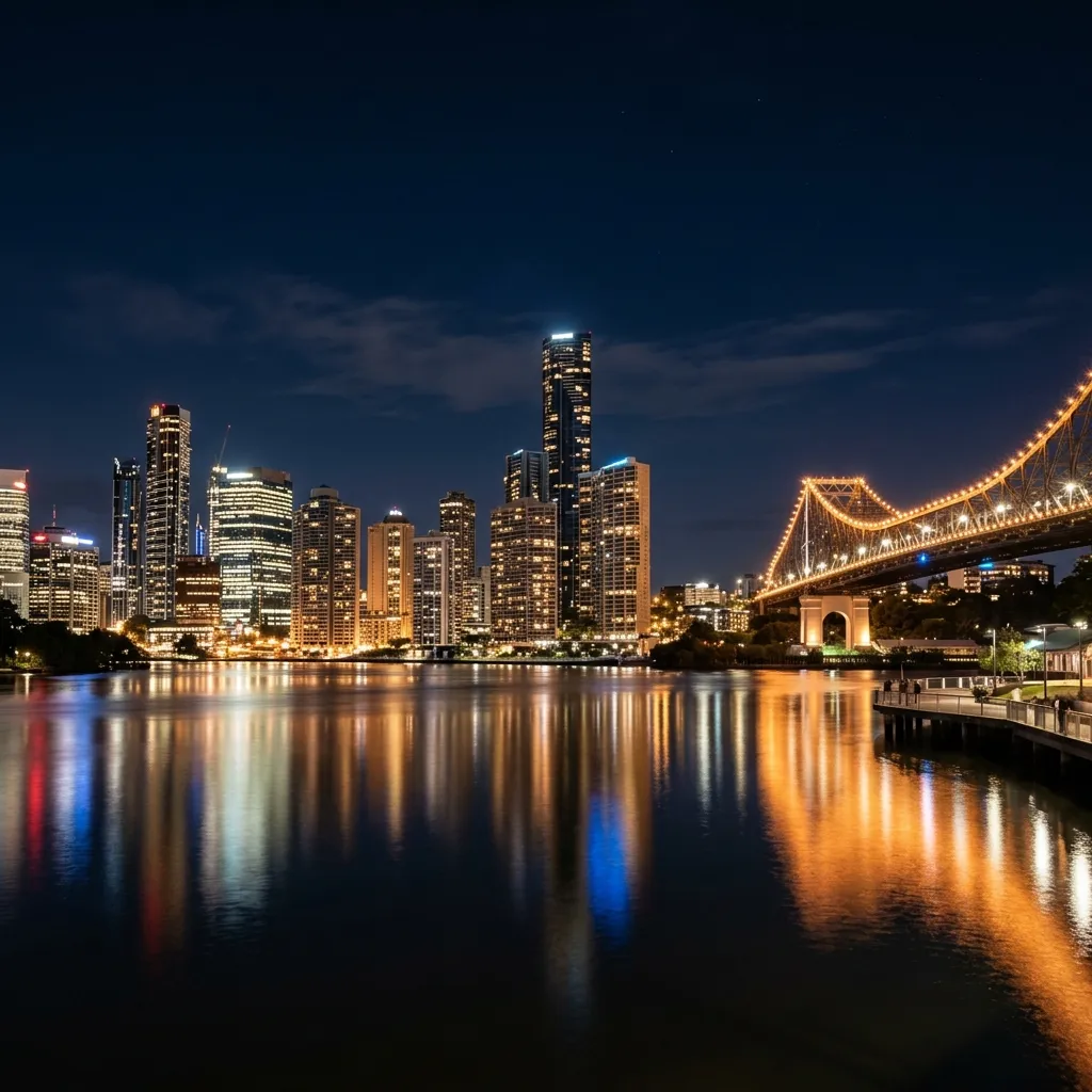 Brisbane city at night